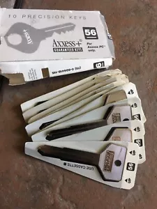 Axxess # 56 Key Keys Blank Assortment BOX OF 9 Locksmith Hardware Key shop - Picture 1 of 1