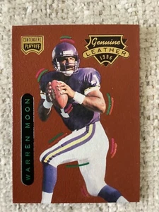 1996 Playoff Contenders Warren Moon Genuine Leather Football Card #56 VIKINGS - Bild 1 von 2