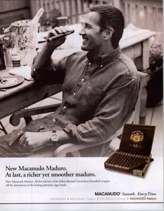 2000 Macanudo Maduro Cigars Vintage Print Ad  Male Model Holding Cigar Photo  - Picture 1 of 4