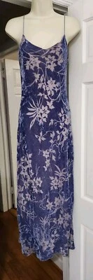 Maxi Vestido Vintage Años 90 Y2K Bisou Terciopelo Burnout Hada Caprichoso Baile de graduación talla 6 Foto 1 de 4