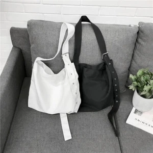 US Women's Large Casual Canvas Tote  Bag Adjustable Shoulder Bag for everything  - Picture 1 of 8