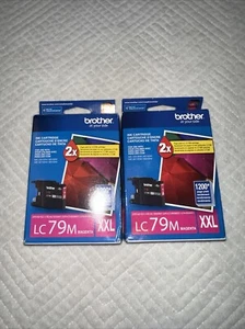 2) Brother LC 79 Magenta Ink Cartridges Extra High Yield (LC79MS) 889080 Expired - Picture 1 of 4
