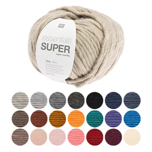 Rico Knitting Essentials Wool Yarn Super Chunky Crochet Plain Apparel 98 Yards - Picture 1 of 29