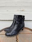 Rare Dr. Martens Heeled Ankle Boots Women?S Us 10L Black Sendal Leather 11945