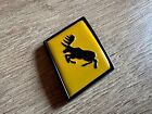 Yellow Black Edge Moose Rear Badge 3d Metal Fits Volvo Saab Self-adhesive