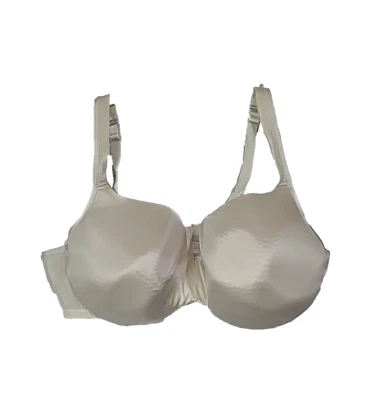 Serenada Ivory Satin Seamless Full Coverage Adjustable Underwire Bra Size 50D - Image 1 of 4