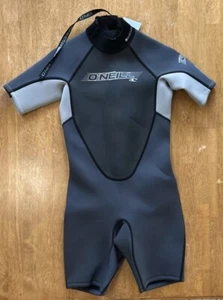 O'Neill Reactor 2mm Spring Wetsuit Youth Kids Sz 14 Black Gray NEW W/tags - Picture 1 of 8