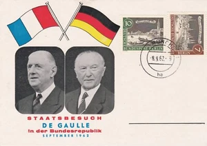 1962 Germany card Munchen - Visit President De Gaulle in Germany - Picture 1 of 2