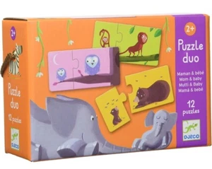 Children’s Puzzle Duo Age 2+ Mum & Baby Toddler Game 12 Puzzles Animals Boxed - Picture 1 of 11