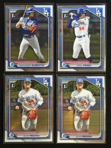 2024 Bowman - Chrome Prospects Lote de (4) LA DODGERS A.Albertus, E.Medina ++ - Imagen 1 de 4
