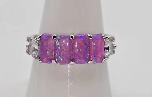 Bomb Party Ring Size 9 RBP5958 Fancy In The Ballroom - Lab Created Pink Fire Opa - Picture 1 of 5