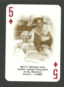 Betty Grable & Harry James  Sands Playing Card