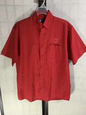 Wells Fargo Red Short Sleeve Button Down Shirt Men's Size M - Image 1 of 4