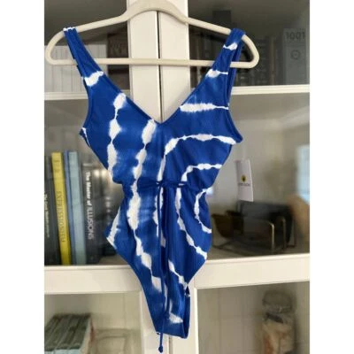 Body Glove Pam Traje de Baño Una Pieza Riptide Azul y Blanco Talla Pequeña Foto 1 de 4