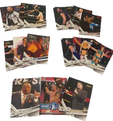 2017 Topps Heritage WWE  15 Card Lot Collection.john ,bob, Xavier, Peyton, - Image 1 of 4