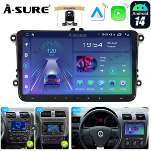 Android 14 Carplay FM GPS Kam Für Autoradio VW Golf 5 6 Polo Tiguan Touran Skoda - Bild 1 von 14