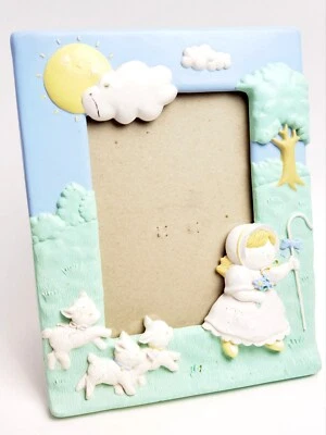 Marco de fotos/sello de cerámica Little Bo Peep/rimas infantiles-foto de 5"x 7" Foto 1 de 4