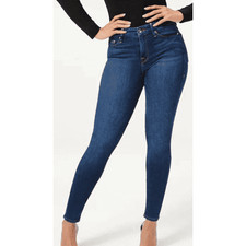 Good American Good legs high rise medium wash skinny jeans womans size 4 / 27