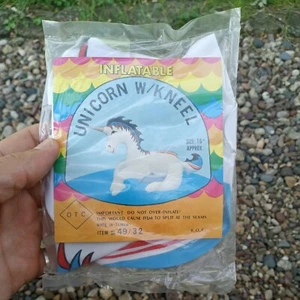 Unicornio vintage otc años 80 con rodillas nuevo stock antiguo inflable clásico! - Imagen 1 de 5