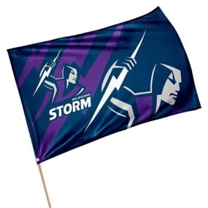 Melbourne Storm NRL GAME DAY Poste Bandera Bandera Regalos de Navidad - Imagen 1 de 2