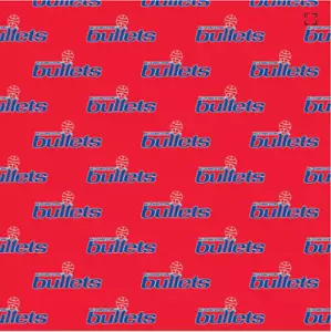 NBA Washington Bullets Retro Red Cotton Fabric by the Yard - Picture 1 of 1