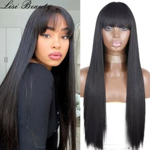 Extensiones De Cabello sintetico Parece Natural Marron Oscuro 100% Garantizado - Picture 1 of 6