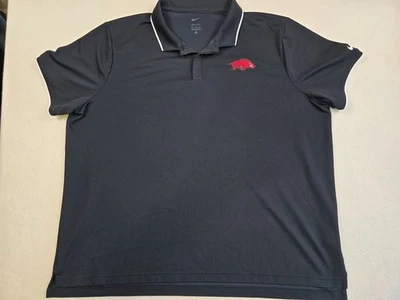 Nike Dri-Fit Arkansas Razorbacks Polo Shirt 3XL Black - Image 1 of 4