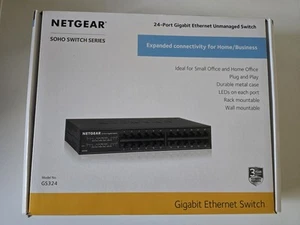 Netgear GS324 24-Port Gigabit Ethernet Unmanaged Switch - Soho Switch Series - Photo 1/4