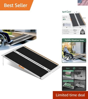 4英尺便携式轮椅坡道,800磅容量 — 第 1/4 张图片