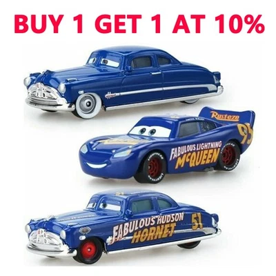 3-Pack Disney Pixar Cars Doc Hudson Fabulous Hudson Hornet McQueen Car Diecast - Image 1 of 4