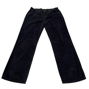 Levi’s Mens Womens 34x30 Low Pro Mid Rise Black Corduroy Pants NWT Office Cords - Picture 1 of 5