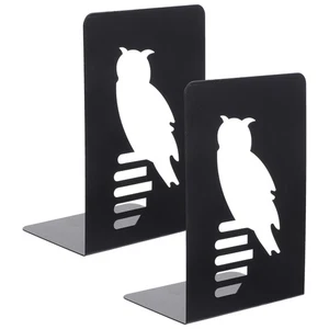 1 par de sujetalibros de metal decorativo en forma de búho tapón de libro soporte para libros - Imagen 1 de 12