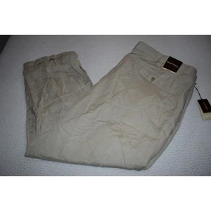 Oak Hill Hawaiian Style Linen Blend Pants Mens Size 54 x 32 Khakis Tan NEW - Picture 1 of 10