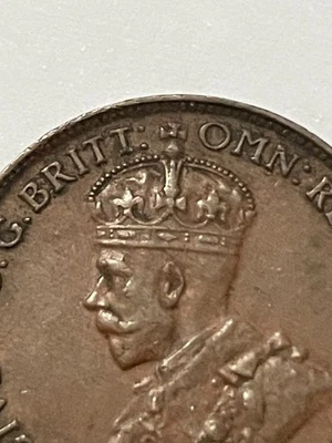 👀AUSTRALIAN 1929 HALF PENNY COIN HIGH GRADE 8 PEARLS SCARCE THUS👀 - Image 1 of 3