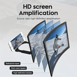 12/14" Smartphone Screen Magnifier 3D Video Mobile Phone Amplifier Stand Bracket - Picture 1 of 13