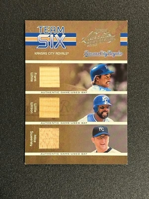 Royals Team Six Playoff Absolute Frank White Willie Wilson Mike Sweeney/150 Bate Foto 1 de 2
