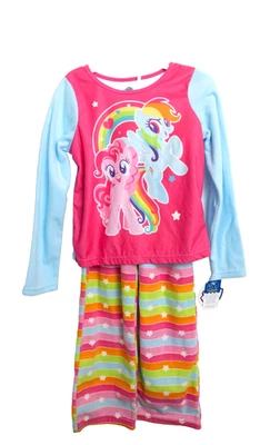 MY LITTLE PONY GIRLS 2 PIECE FLANNEL PAJAMA SET SIZE 10 PINK LONG SLEEVE NEW - Image 1 of 4