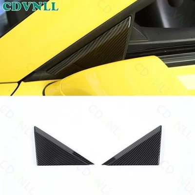 Tampa triangular frontal janela lateral fibra de carbono acabamento para Chevrolet Camaro 10-2015 - Imagem 1 de 4