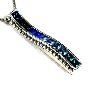 Brighton Spektrum blaue ombre Kristalle nicht mehr produziert Anhänger Halskette 17" - Bild 1 von 17