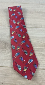 Cravatta cravatta uomo vintage Gallo collezione West End rossa tennis preppy seta - Foto 1 di 3