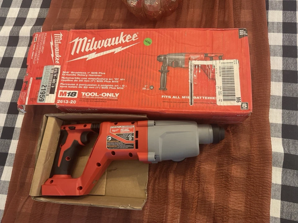 Milwaukee 2613-20 M18 18V Brushless SDS Plus D-Handle Rotary Hammer - Bare Tool - Image 1 of 1