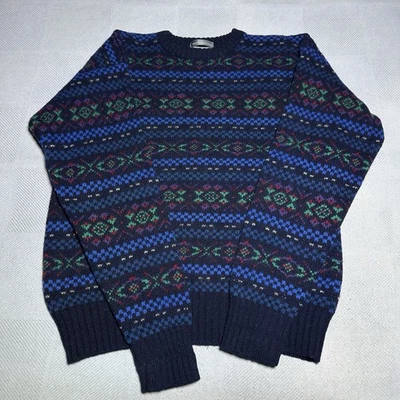 Vintage Lord & Taylor Mens Medium Sweater Fair Isle Shetland Wool Kensington - Image 1 of 4