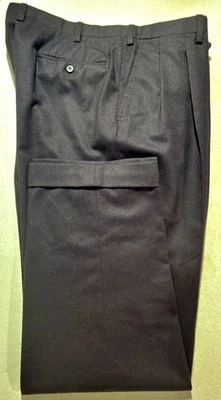 Pantalones de vestir Kiton para hombre marrón oscuro plisados mezcla de cachemir 40X31.5 56IT USADOS EN EXCELENTE ESTADO/nuish Foto 1 de 4