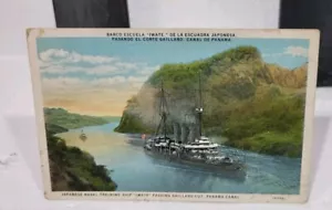 Postkarte Panamakanal Culebra geschnitten japanisches Marineschiff Iwate - Bild 1 von 2