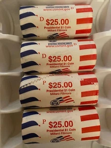 2010 D Millard Fillmore Presidential Dollar 25 Coins BU US Mint OBW One-$25 Roll - Picture 1 of 1