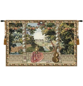 Domaine d'Enghien Maisons Royales Wand GOBELIN Park Schloss Schloss Blick 38"x56" - Bild 1 von 1