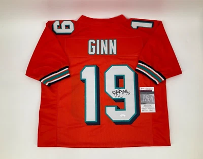 TED GINN JR. 迈阿密多尔夫斯签名定制缝制球衣 JSA 证人 正品证书 — 第 1/3 张图片