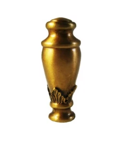 Lamp Finial-ACANTHUS URN-Aged Brass Finish, Highly detailed metal casting - Picture 1 of 6