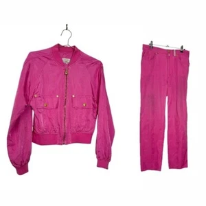 MCM Vintage Pink Monogram Satin Tracksuit Custom Made - Picture 1 of 16