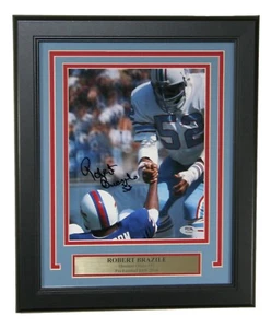 Robert Brazile Houston Oilers 8x10 Photo Framed PSA/DNA Hall of Fame 2018 - Picture 1 of 4